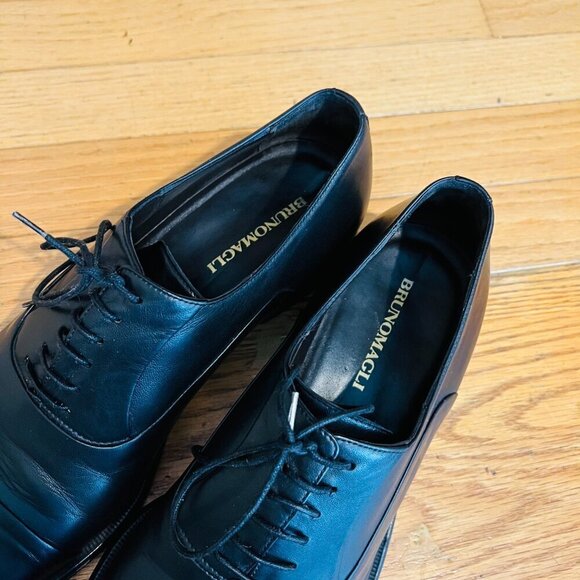 Bruno Magli Men 11 Derby Dress Shoes Black Leather Italy Bologna Made main image 10